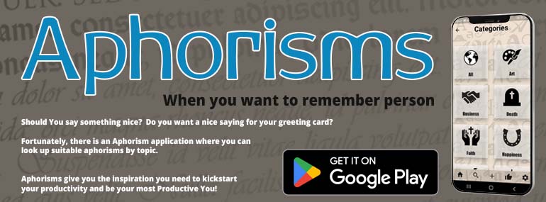 Aphorisms application for android!